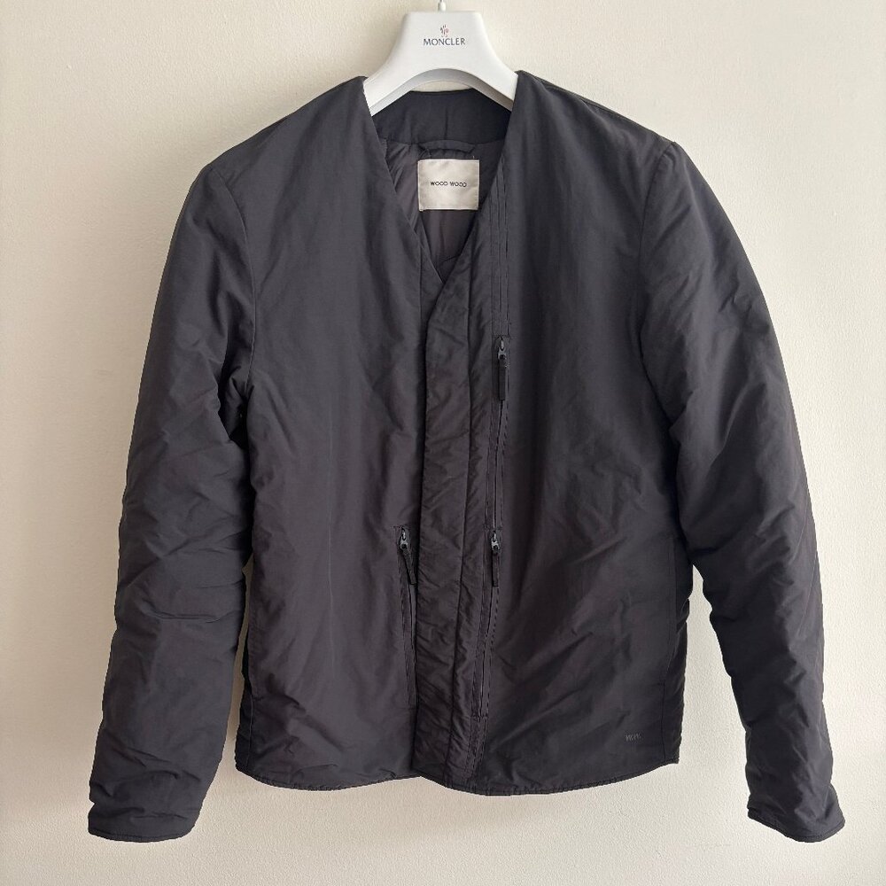 $450 Wood Wood Hayden Midlayer Jacket - Grey, Medium